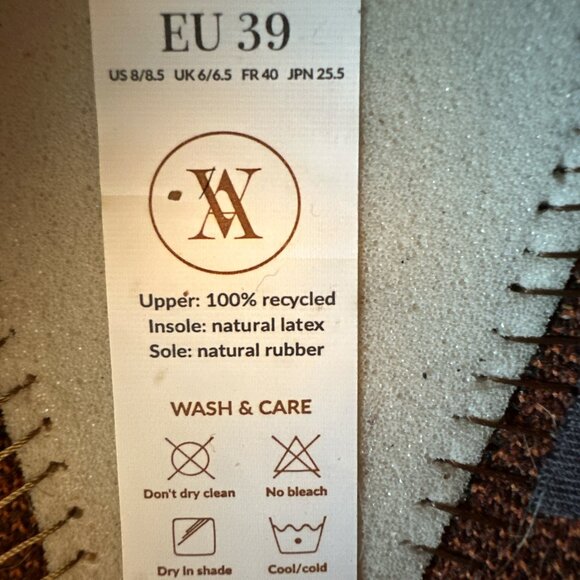 Vivaia Pointed Toe Flats V-Cut Brown Pumpkin Women's sz 39 / US 8-8.5 - Picture 14 of 15